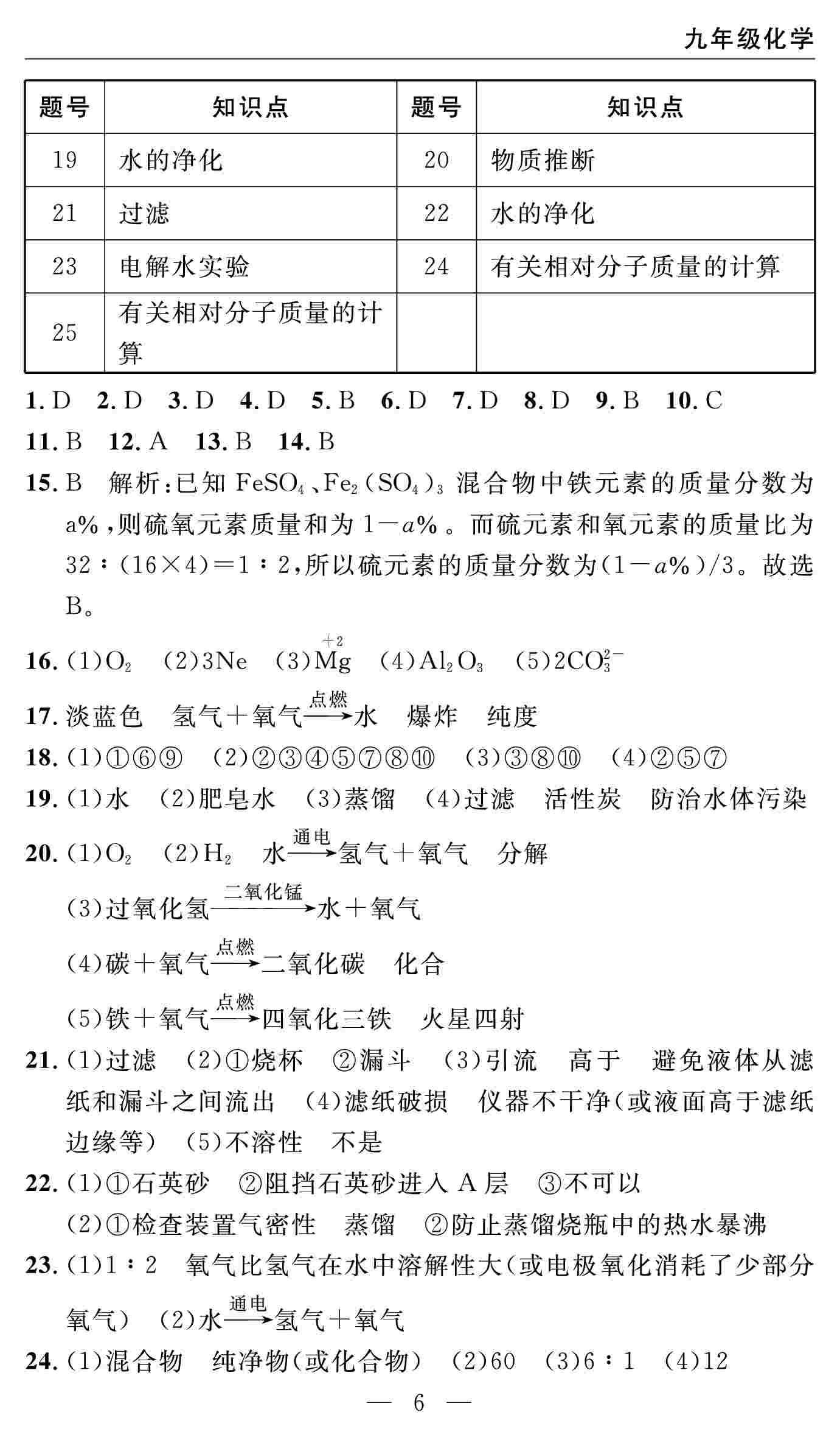 2020年智慧課堂密卷100分單元過關檢測九年級化學上冊人教版十堰專版 第6頁