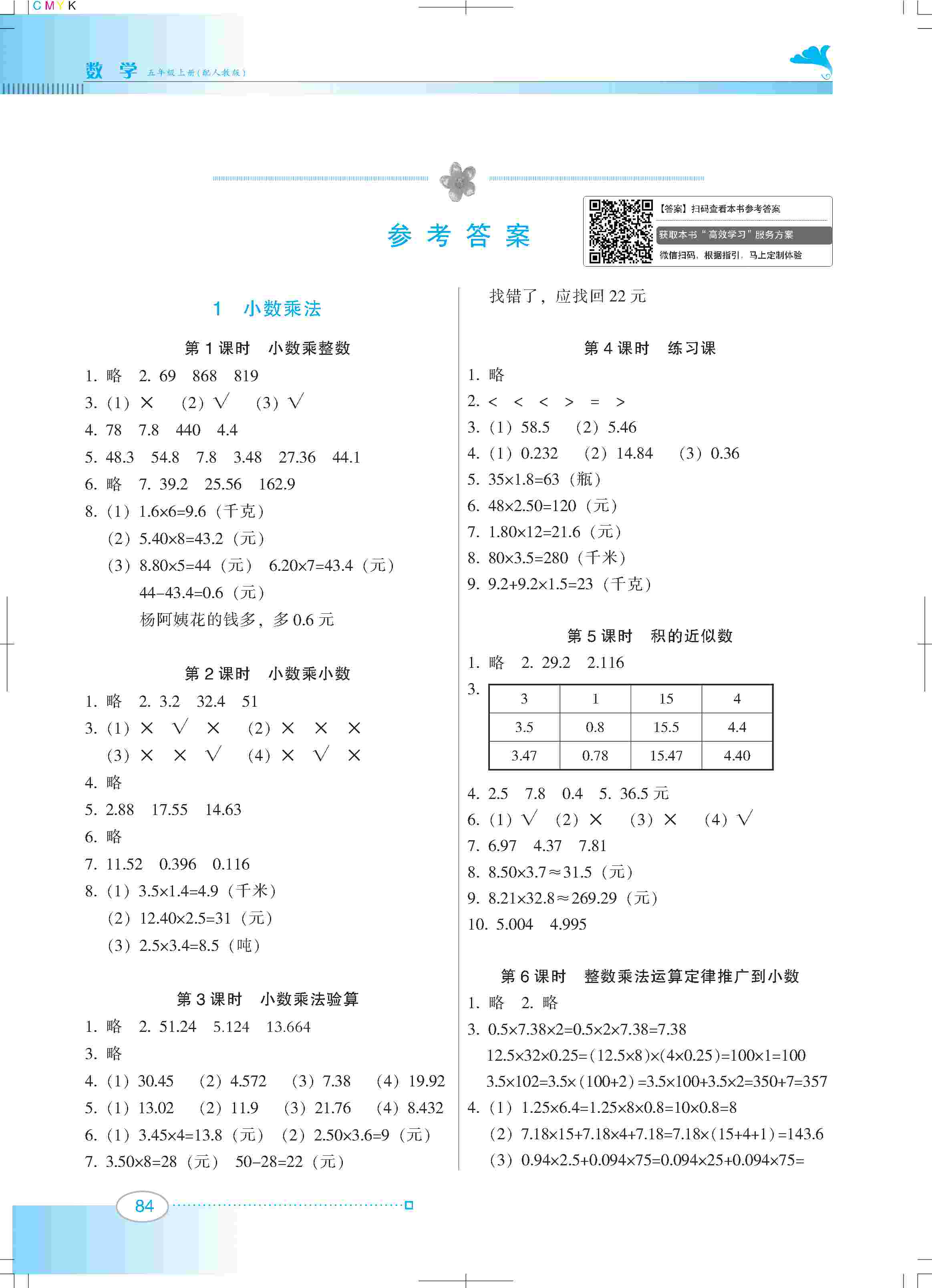 2020年南方新课堂金牌学案五年级数学上册人教版 第1页