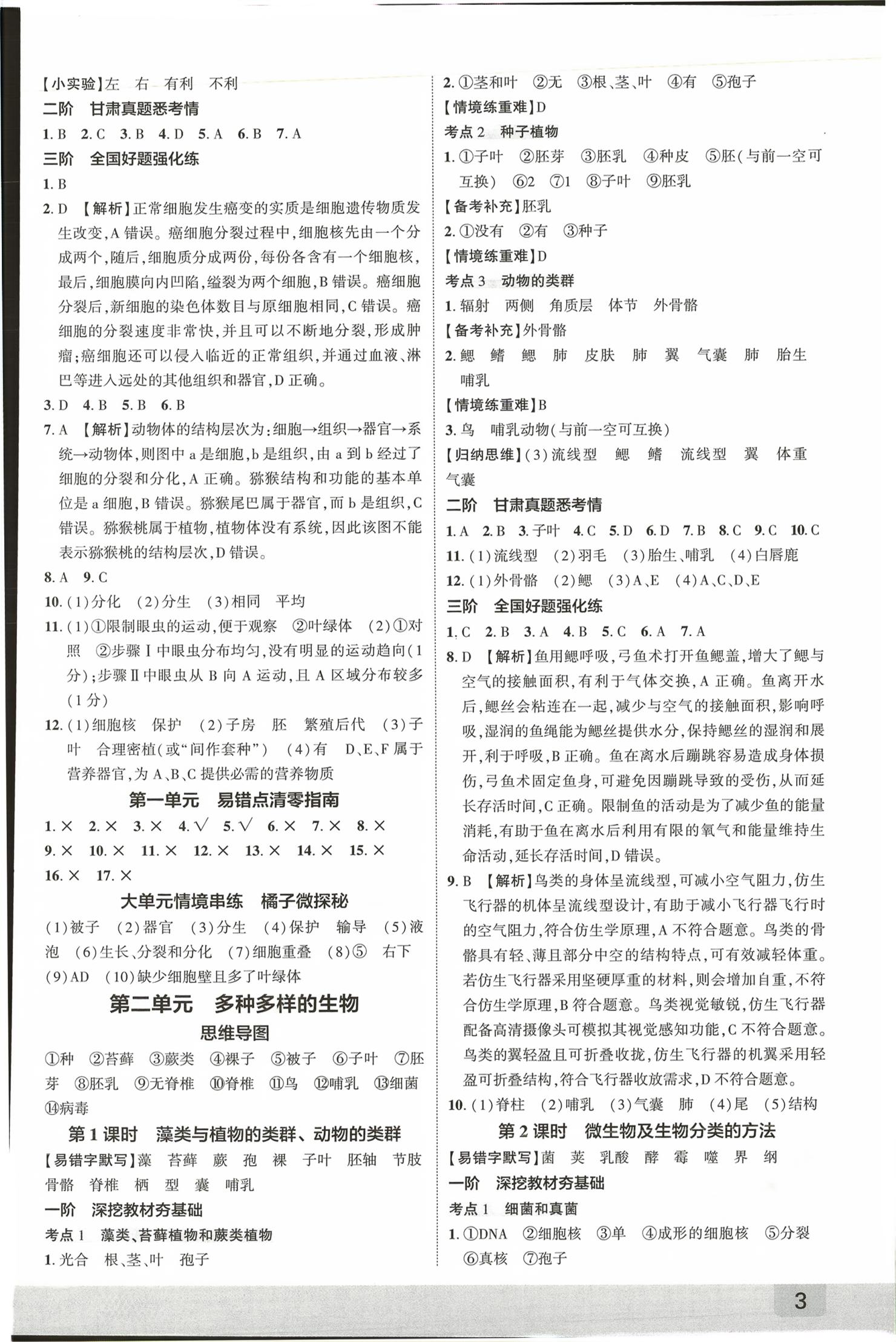 2026年众相原创赋能中考生物甘肃专版&nbsp;第2页