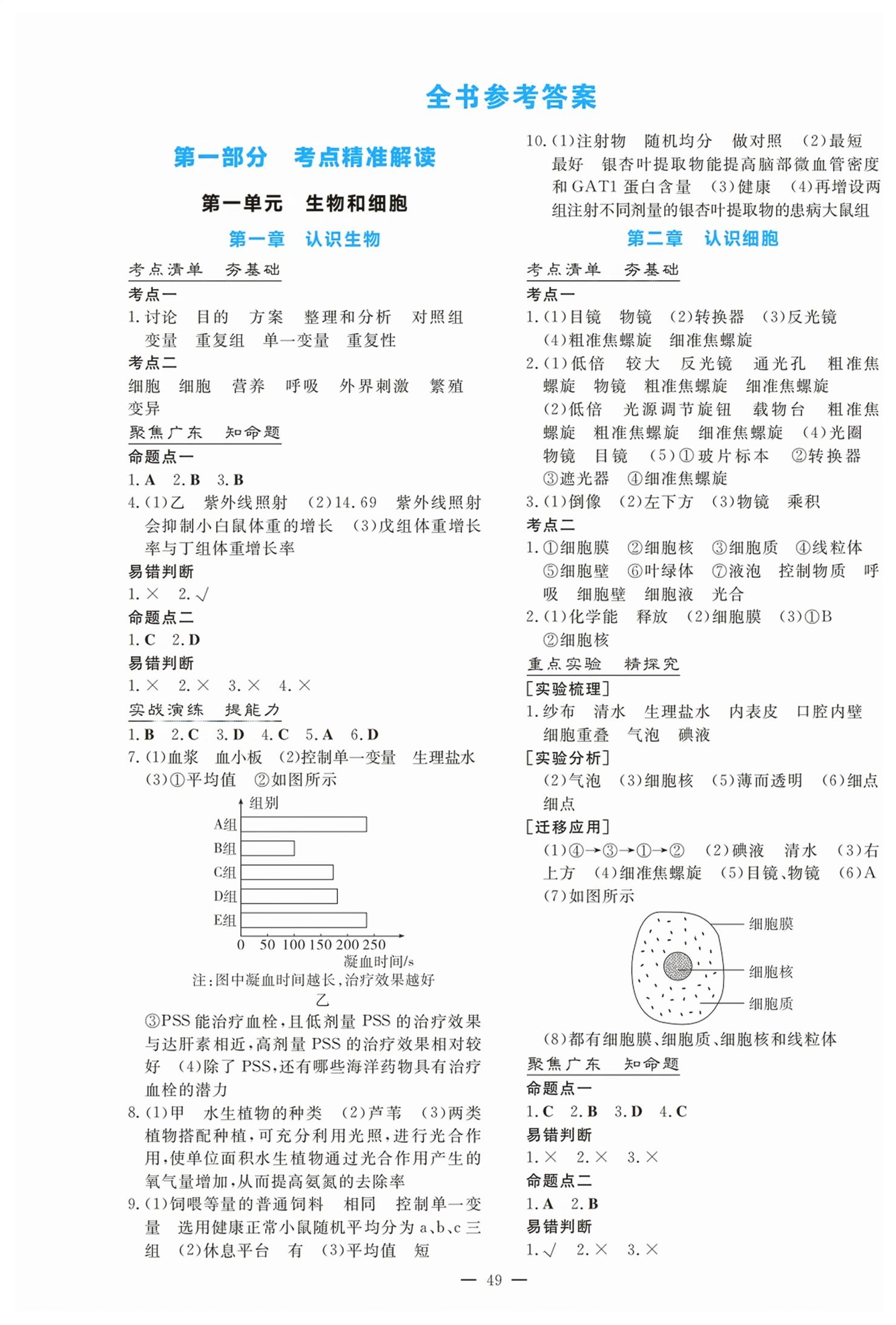 2026年中考总复习导与练广东科技出版社生物&nbsp;第1页