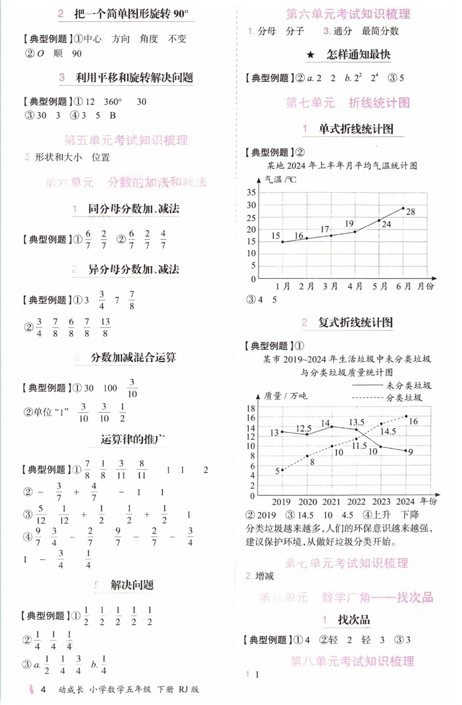 2026年动成长家庭课后作业五年级数学下册人教版&nbsp;第4页