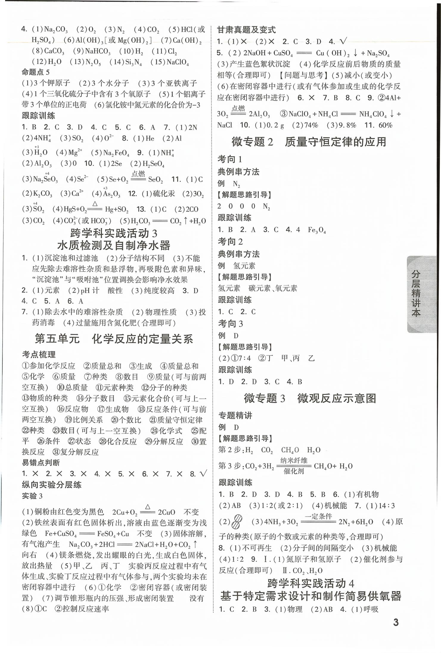 2026年万唯中考试题研究化学甘肃专版&nbsp;第3页