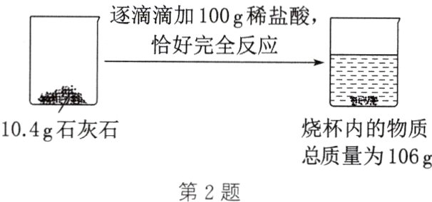 总质量为106g第2题