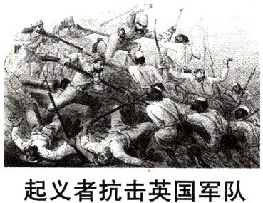 起义者抗击英国军队