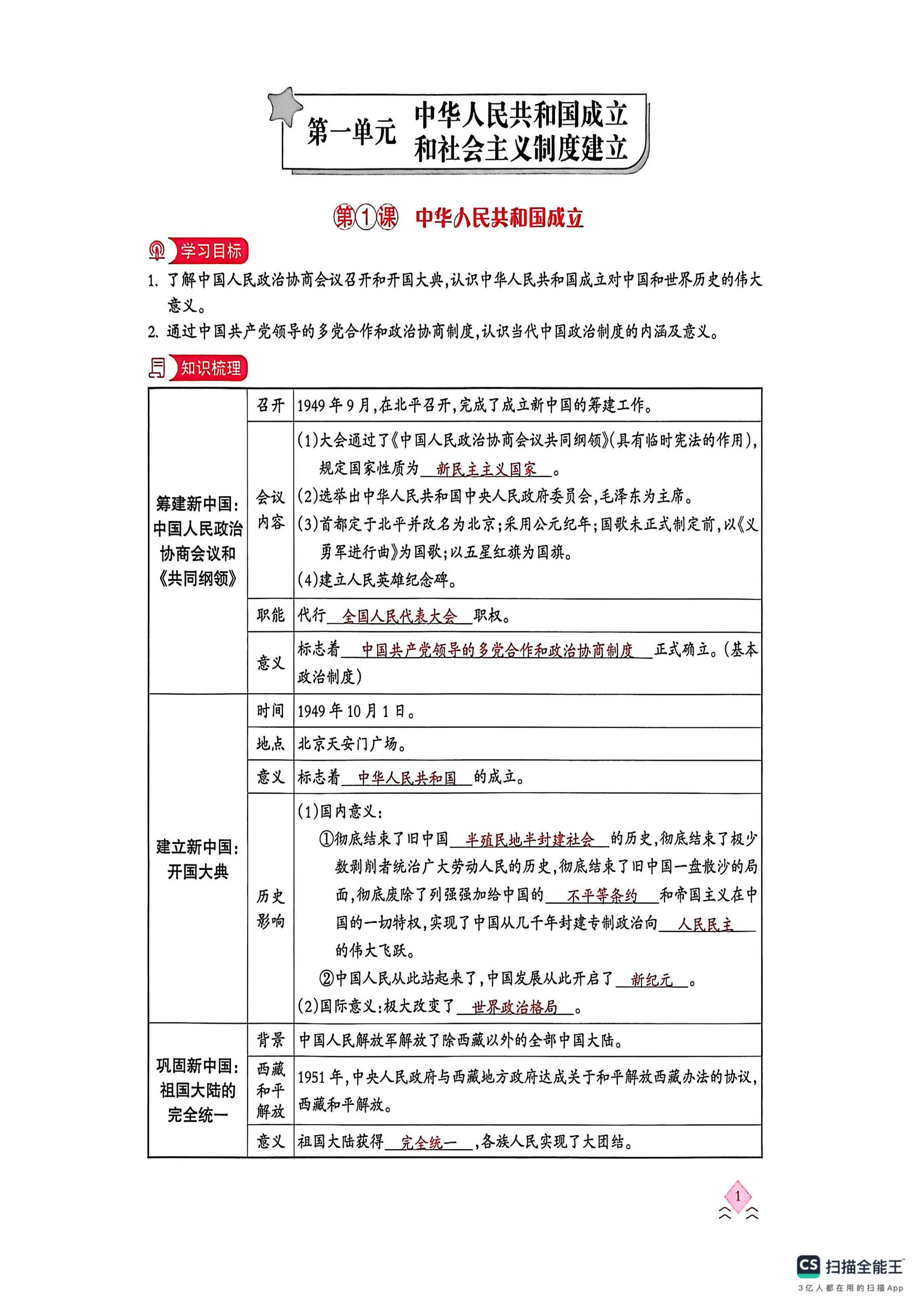 2026年快乐导练八年级历史下册人教版&nbsp;第1页