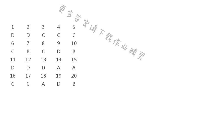 人教版九年级下册英语分层训练专项七形容词答案