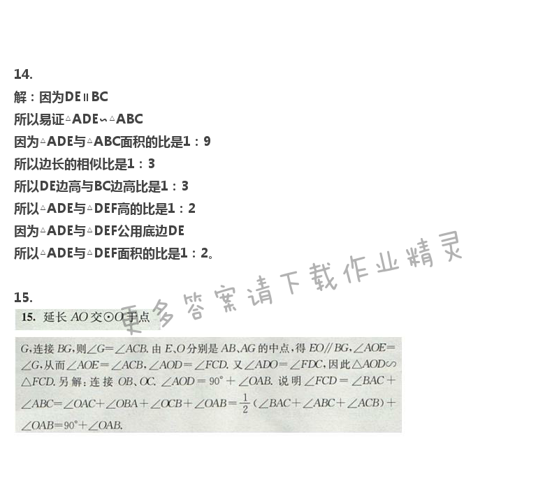 苏科版九年级初三下册数学补充习题答案第49页