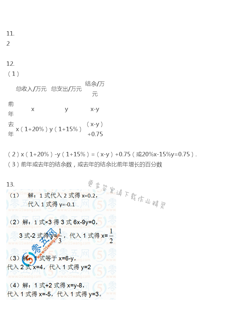 苏科版七年级（初一）下册数学补充习题答案第74页