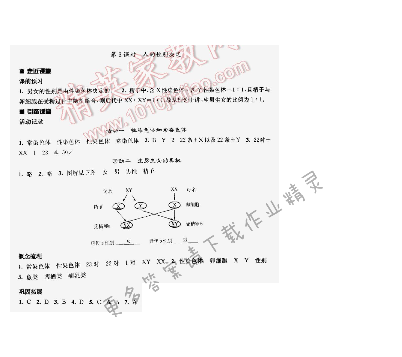 伴你学八年级生物下册苏教版第二十二章第3课时