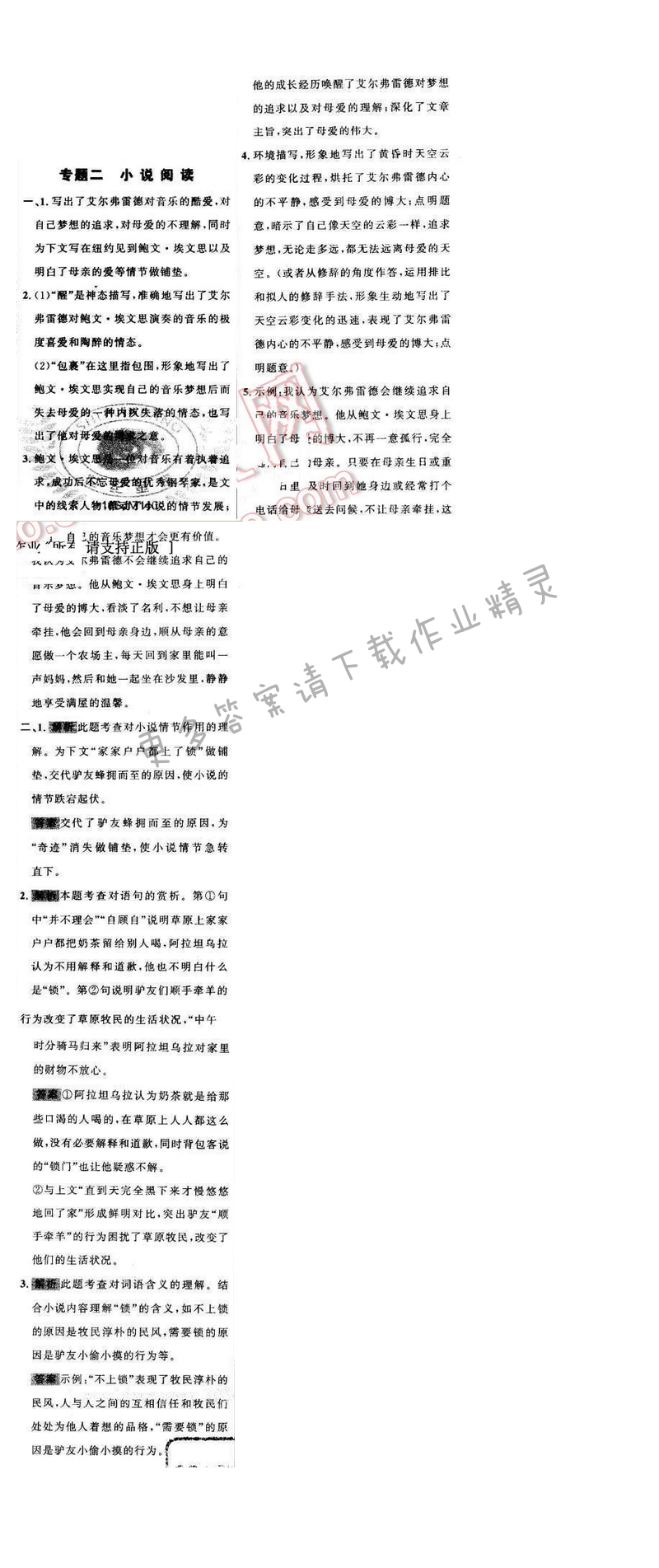 世纪金榜金榜学案九年级语文下册苏教版专题二