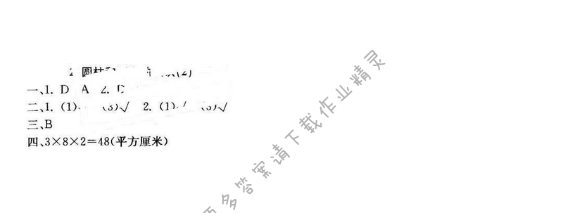 轻巧夺冠周测月考直通名校六年级数学下册江苏版 第二单元 2