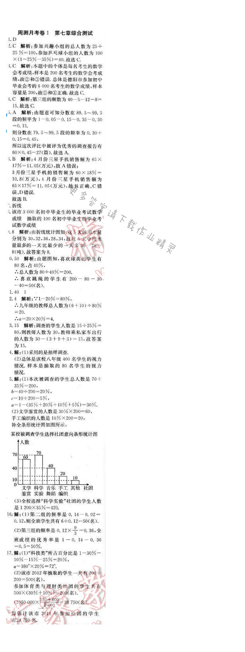 2016年轻巧夺冠周测月考直通中考八年级数学下册苏科版周测月考试卷1