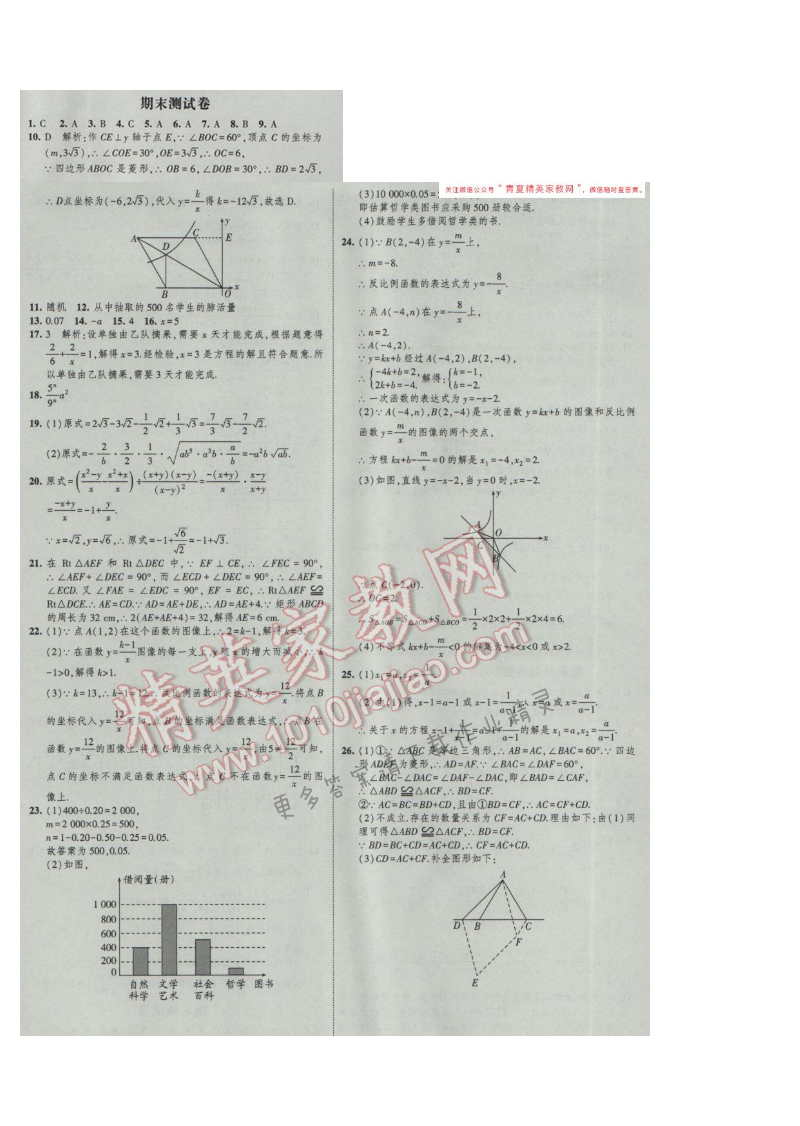 2017经纶学典新课时作业八年级数学下册江苏版期末测试卷