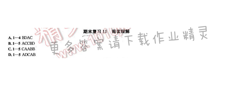 2017年提优训练非常阶段123八年级英语下册江苏版 期末复习11