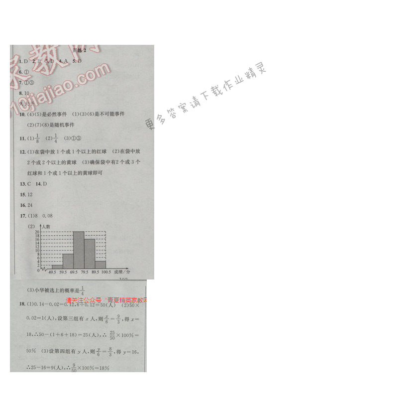 2017年提优训练非常阶段123八年级数学下册江苏版 周练2