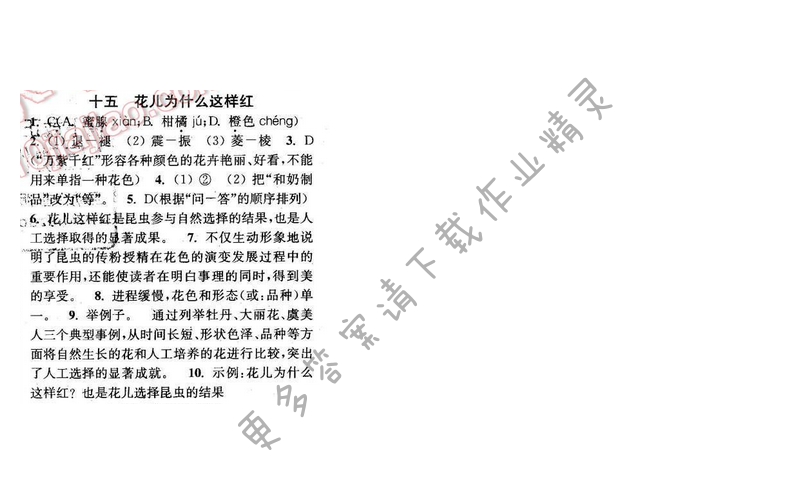 2016年通城学典小题精练八年级语文下册苏教版 第三单元 十五