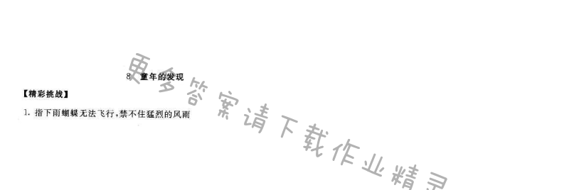 2016年新编基础训练五年级语文下册人教版 第8课