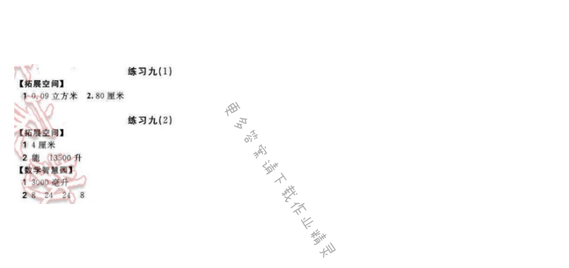 2016年新编基础训练五年级数学下册人教版 练习九