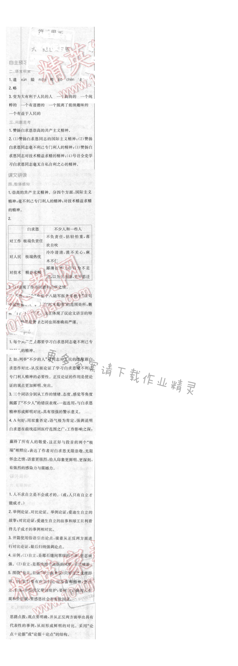 2016年新编基础训练八年级语文下册苏教版 第六课