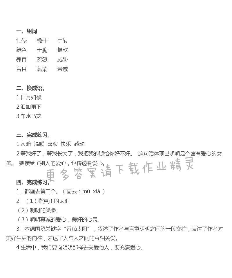 番茄太阳补充习题答案