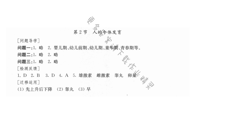 第7单元第21章第2节人的个体发育 - 伴你学八年级生物上册苏科版第21章第2节