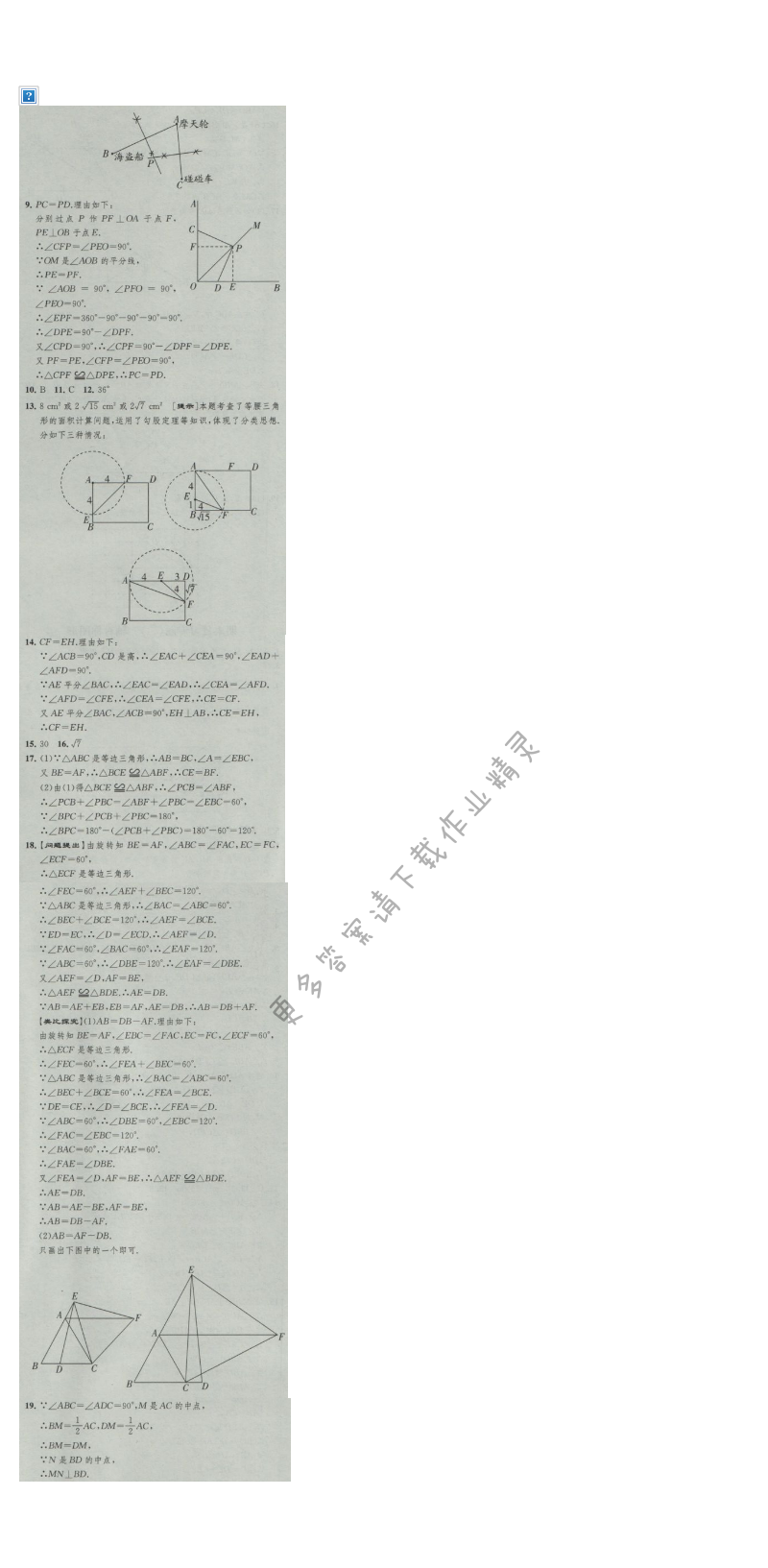 经纶学典新课时作业八年级数学上册江苏版 期末复习专题(二) 轴对称图形