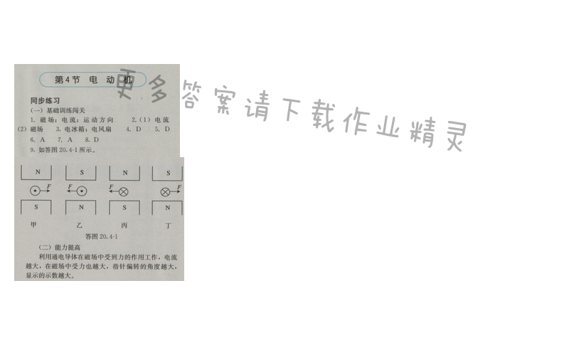 金学典同步解析与测评九年级物理全一册（人教版）第二十章第4节