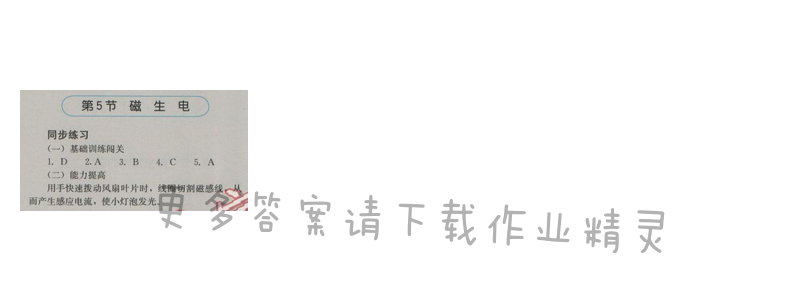 金学典同步解析与测评九年级物理全一册（人教版）第二十章第5节