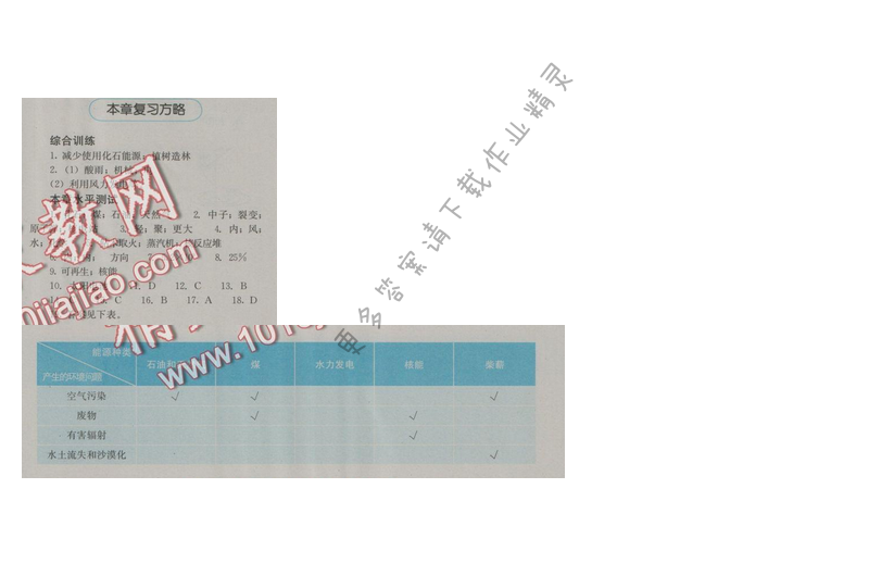 金学典同步解析与测评九年级物理全一册（人教版）第二十二章复习方略