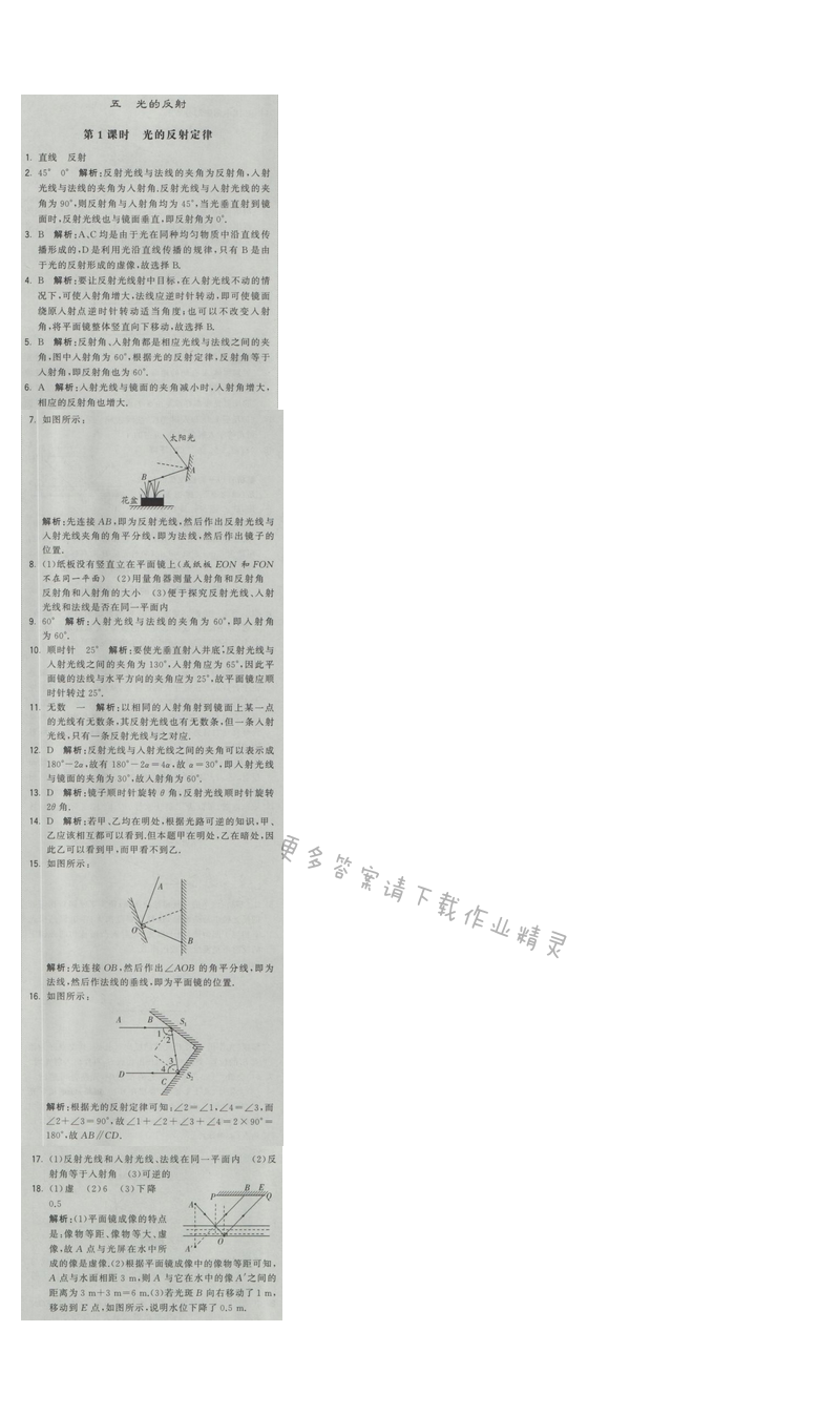 2016年经纶学典学霸八年级物理上册江苏版 第三章 第五节 第1课时