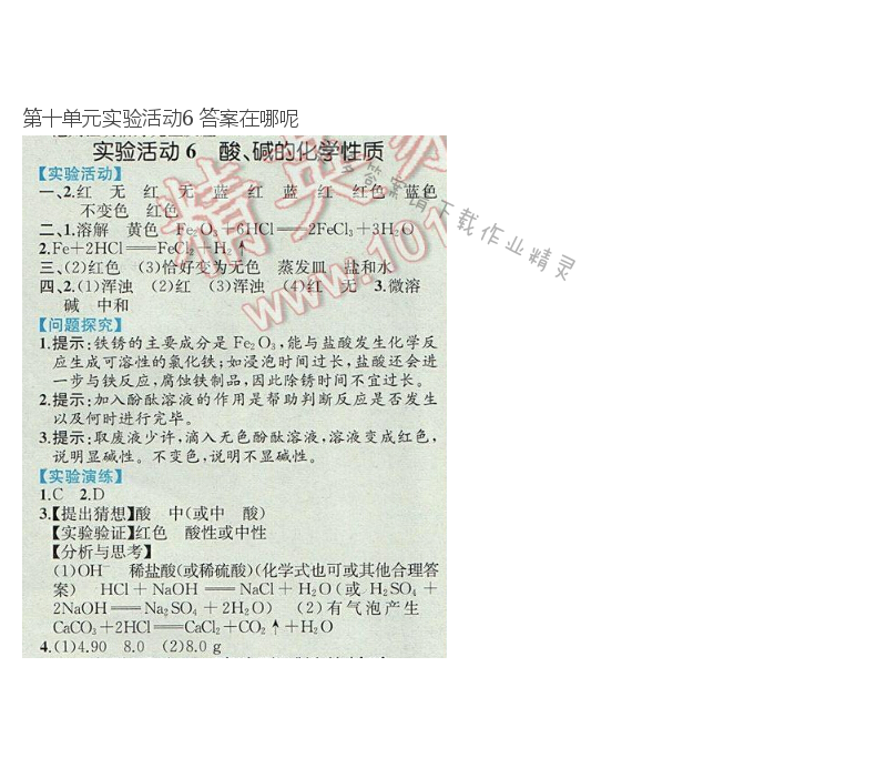第十单元 实验活动6