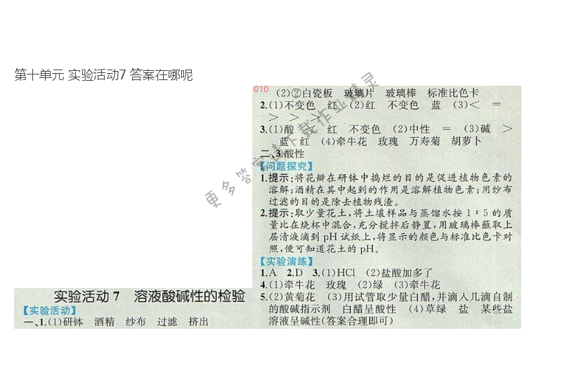 第十单元 实验活动7