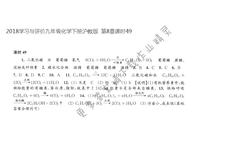 2018学习与评价九年级化学下册沪教版  第8章课时49