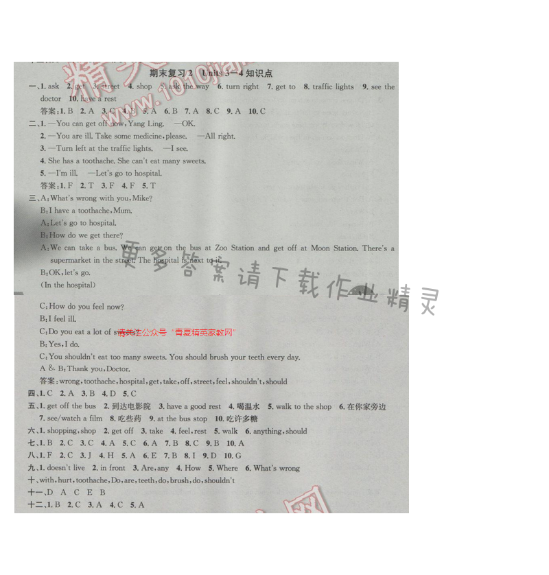 2017年江蘇版提優(yōu)訓(xùn)練非常階段123五年級英語下冊 期末復(fù)習(xí)2 Units3-4知識點