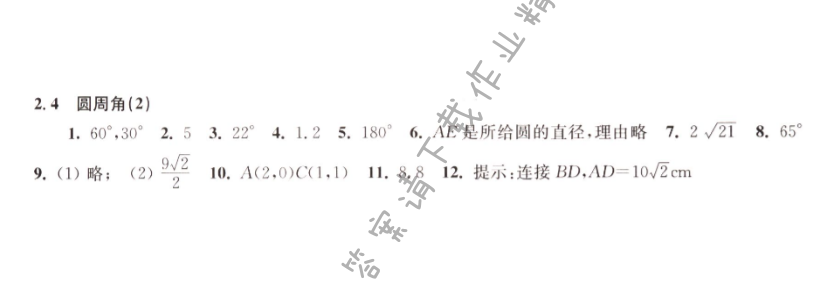 2.4圆周角（2）