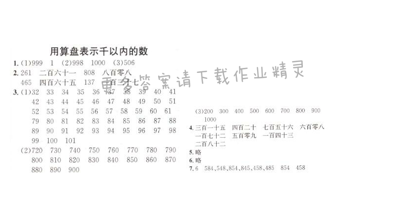 用算盘表示千以内的数