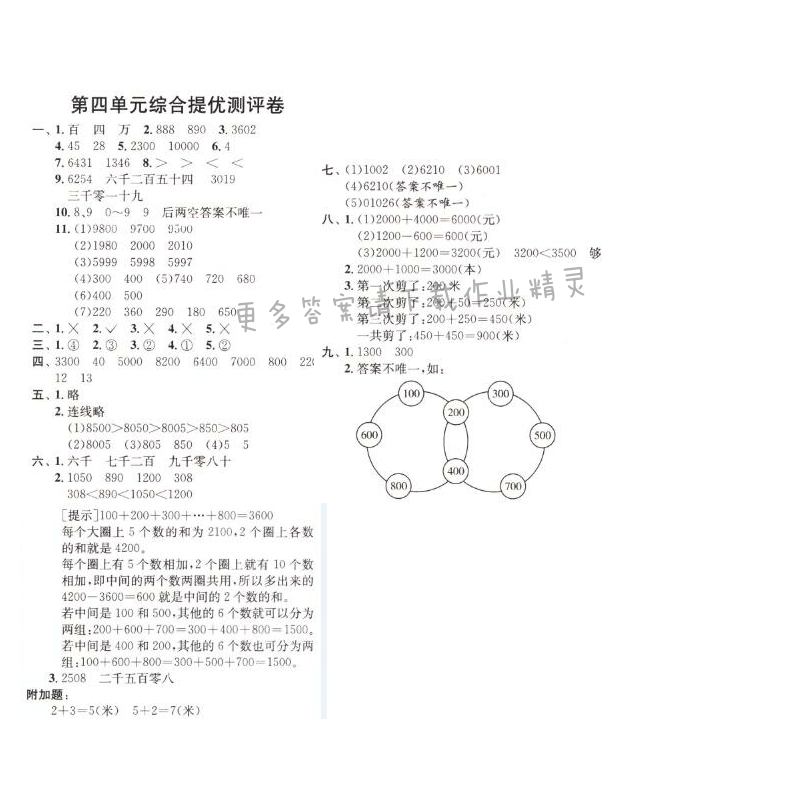 第四单元综合提优测评卷