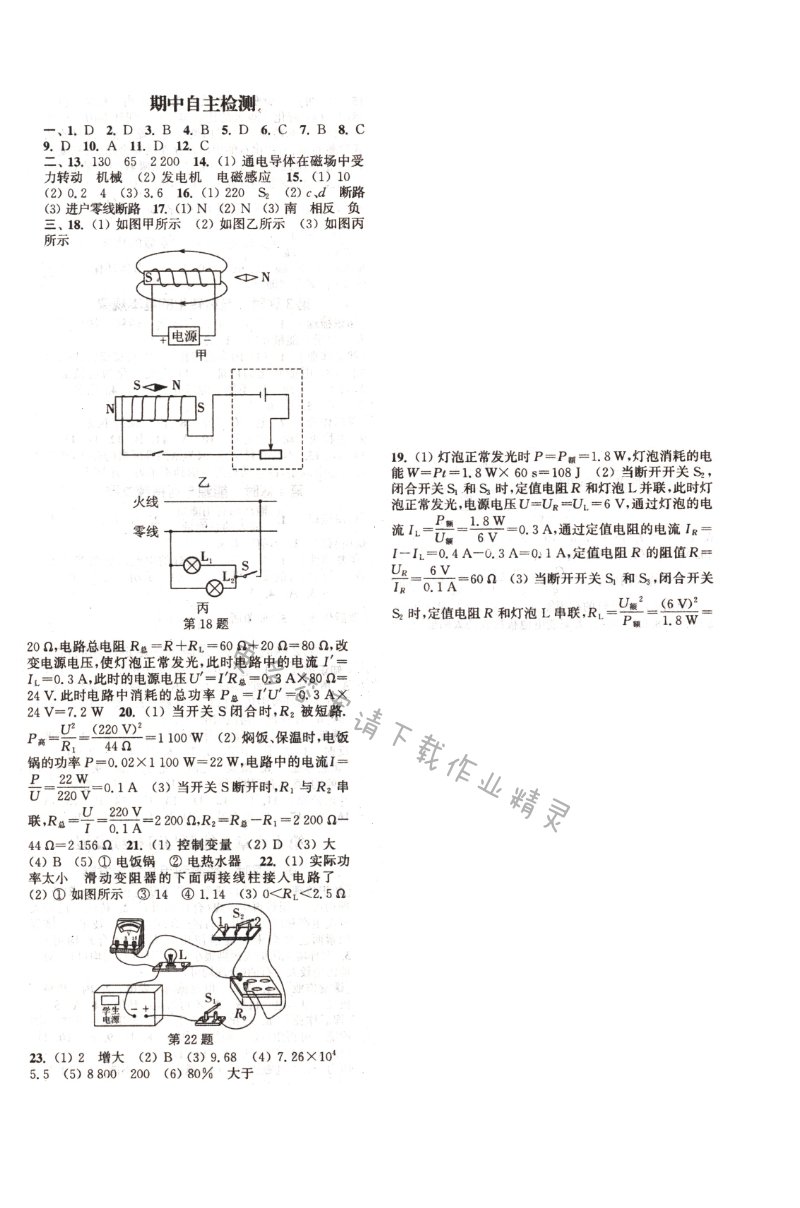 期中自主检测