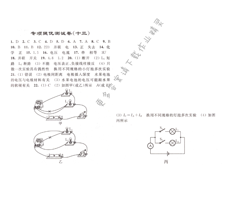 专项提优测试卷（十三）