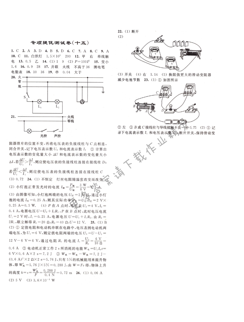 专项提优测试卷（十五）