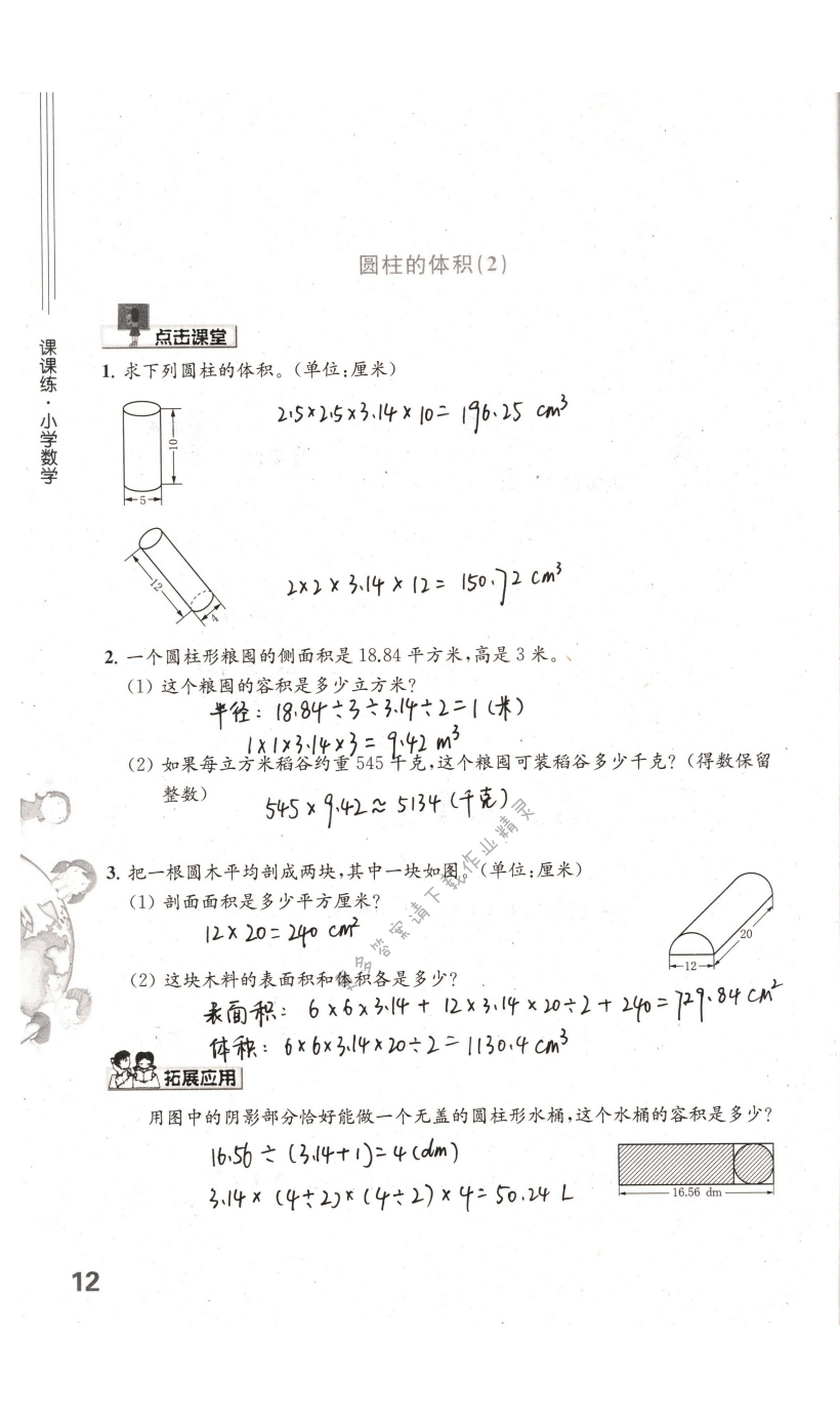 第12页课课练答案