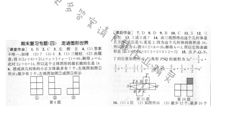 期末复习专题（四）