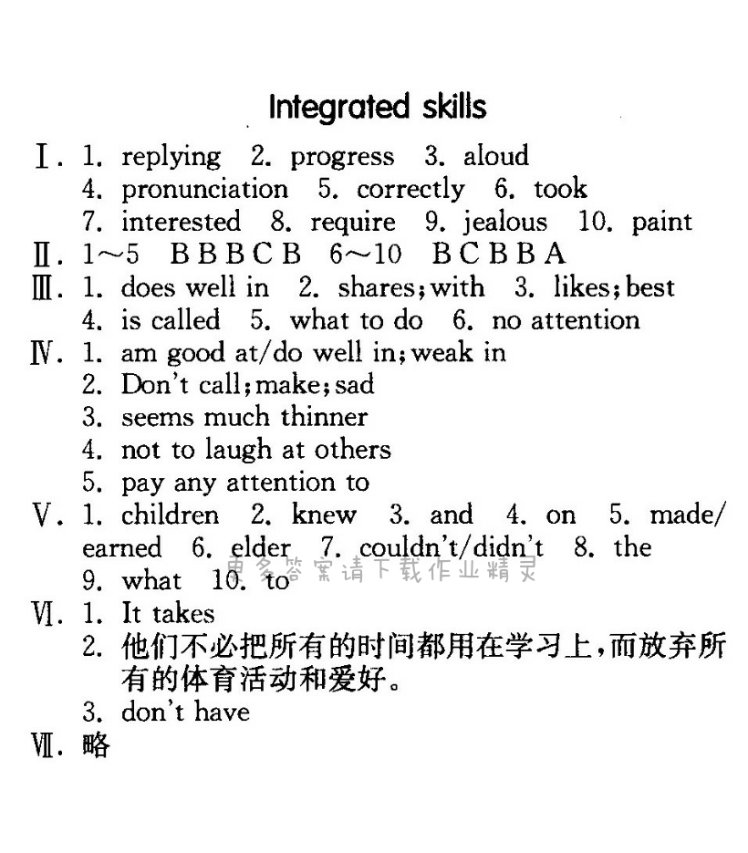 Integrated skills