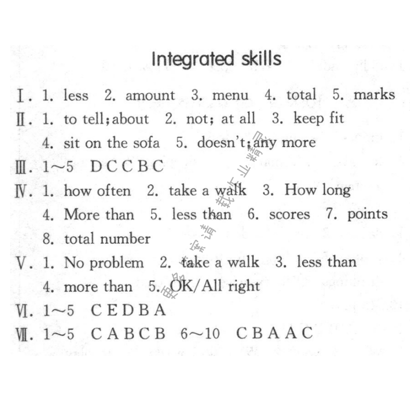 Integrated skills