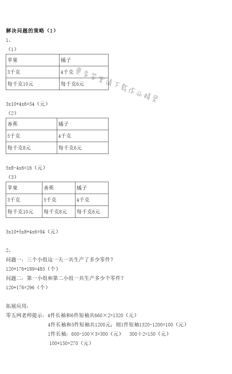 解决问题的策略（1）