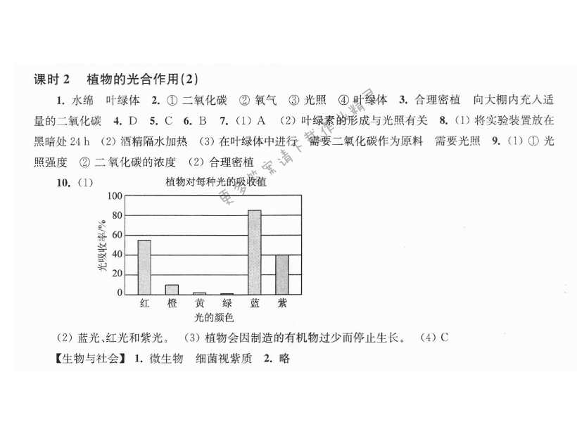 第3单元第4章第2课时 植物的光合作用（2）