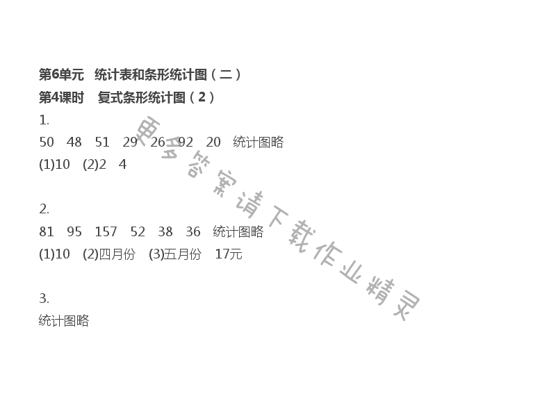 第6單元 第4課時(shí) 復(fù)式條形統(tǒng)計(jì)圖（2）