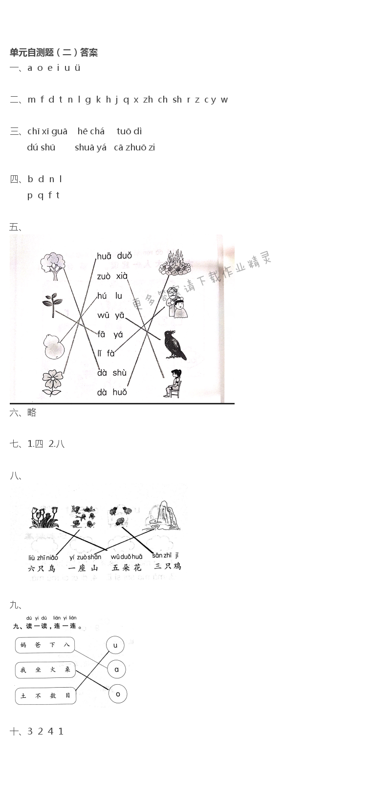 单元自测题（二）