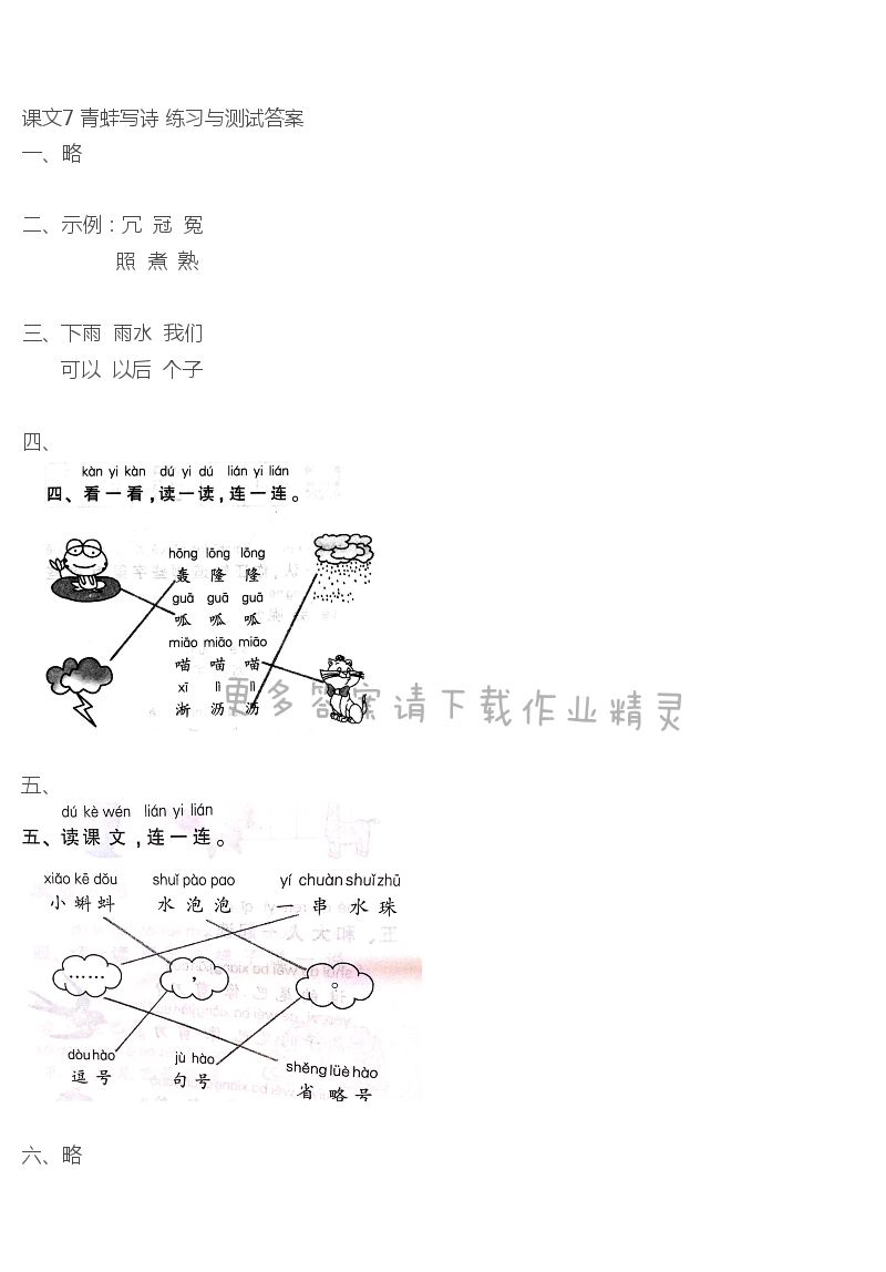 课文7 青蛙写诗