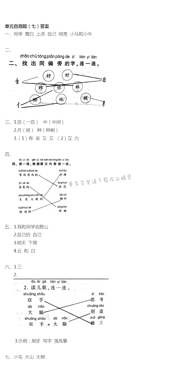 单元自测（七）